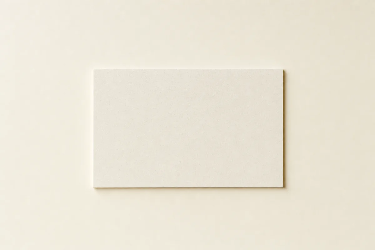 Blank Bamboo paper business card, flat