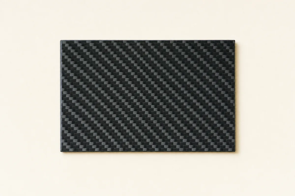 Blank Carbon fibre business card, flat