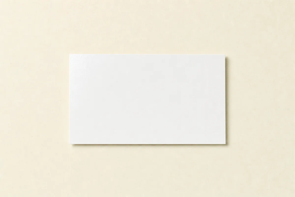 Blank Coated one side board business card, flat