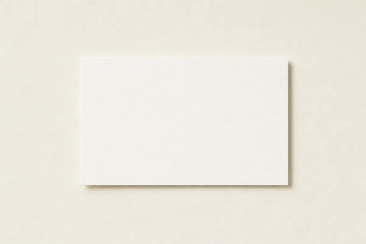 Blank Conqueror Wove, Laid and CX22 business card, flat