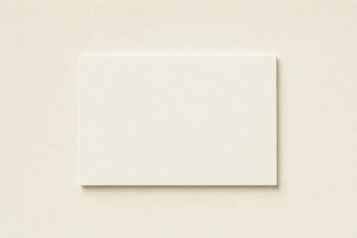 Blank Cotton 800gsm business card, flat