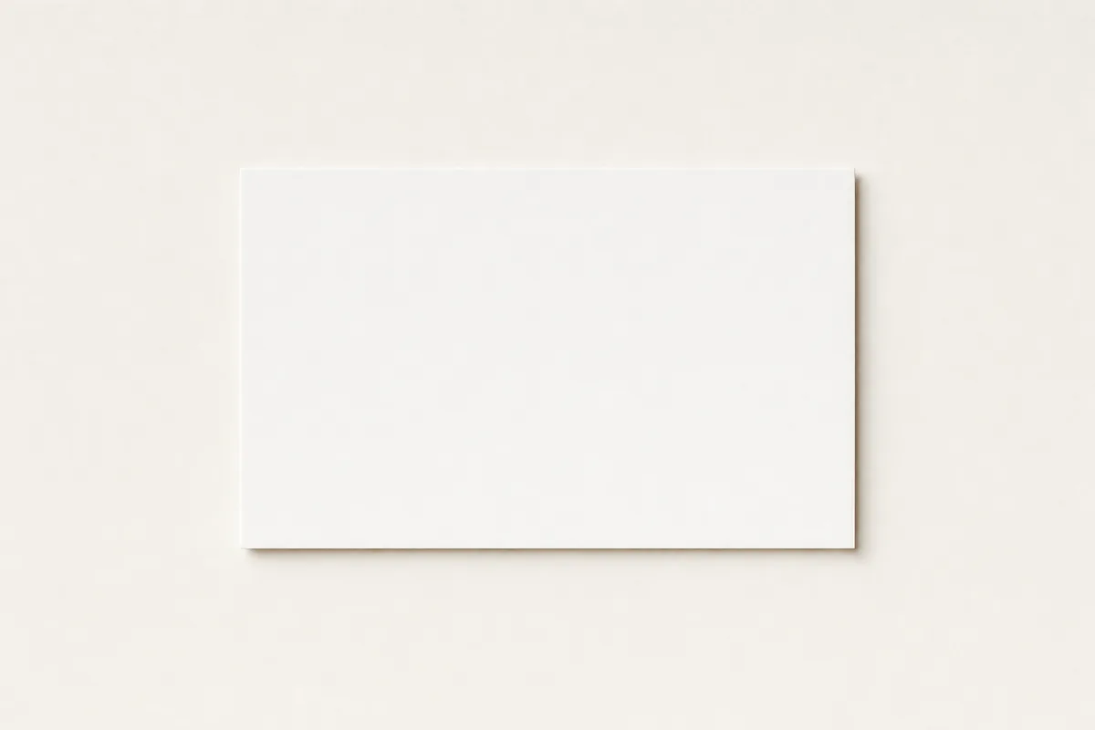 Blank Digital polyester synthetics business card, flat