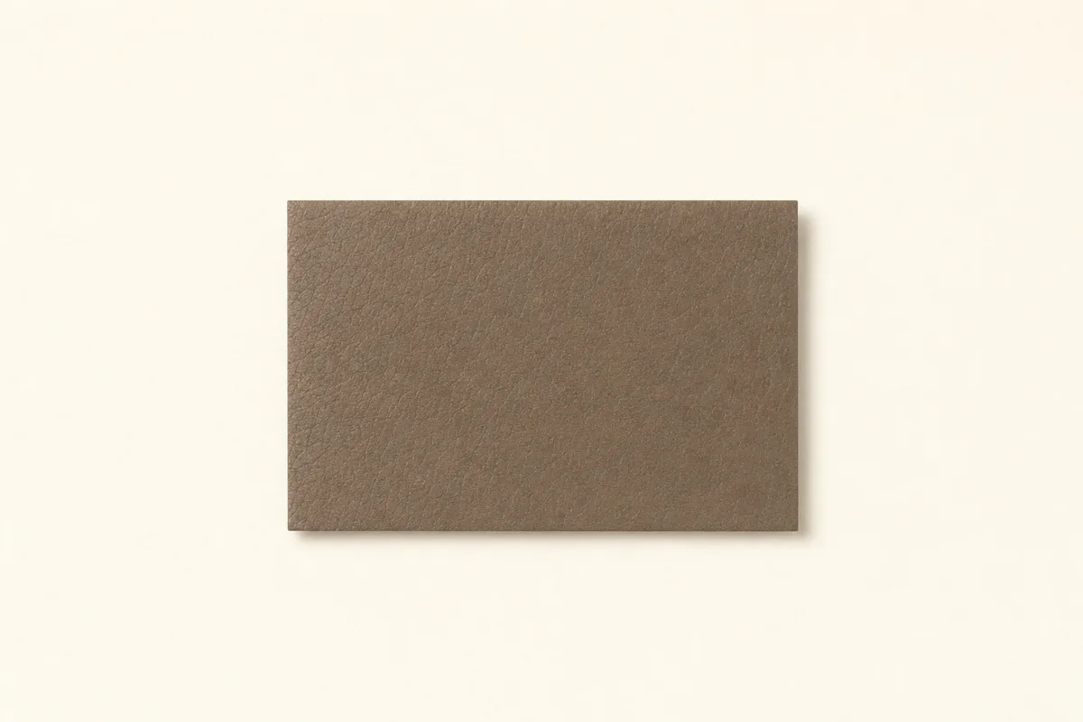Blank Faux leather business card, flat