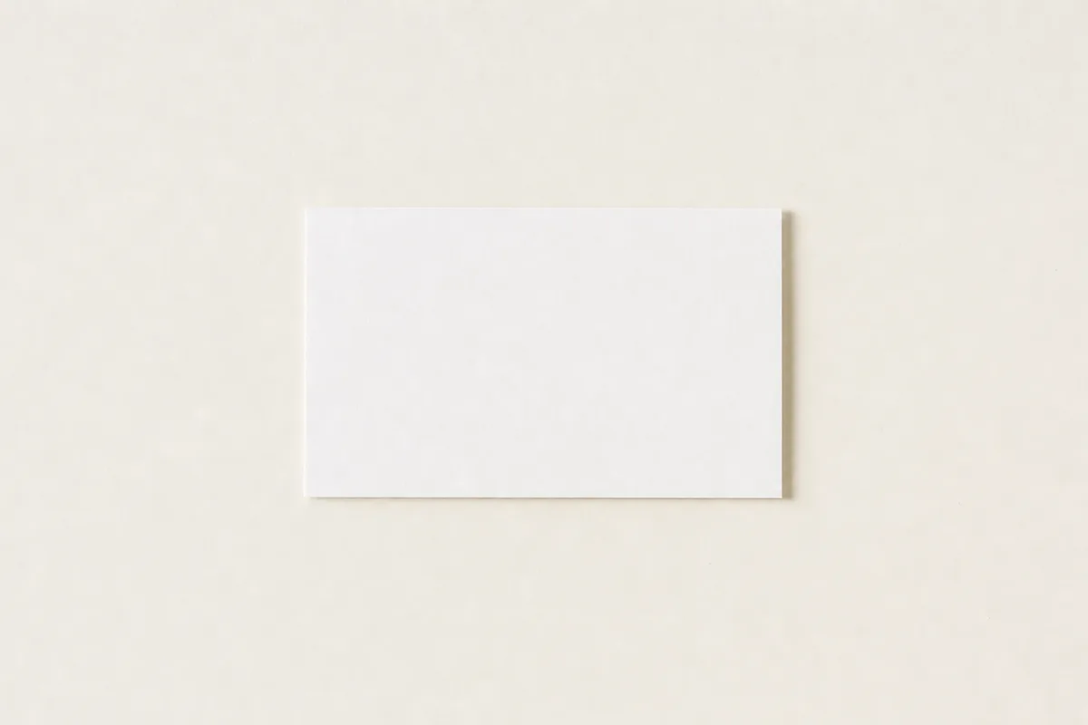 Blank Fedrigoni Freelife Vellum business card, flat