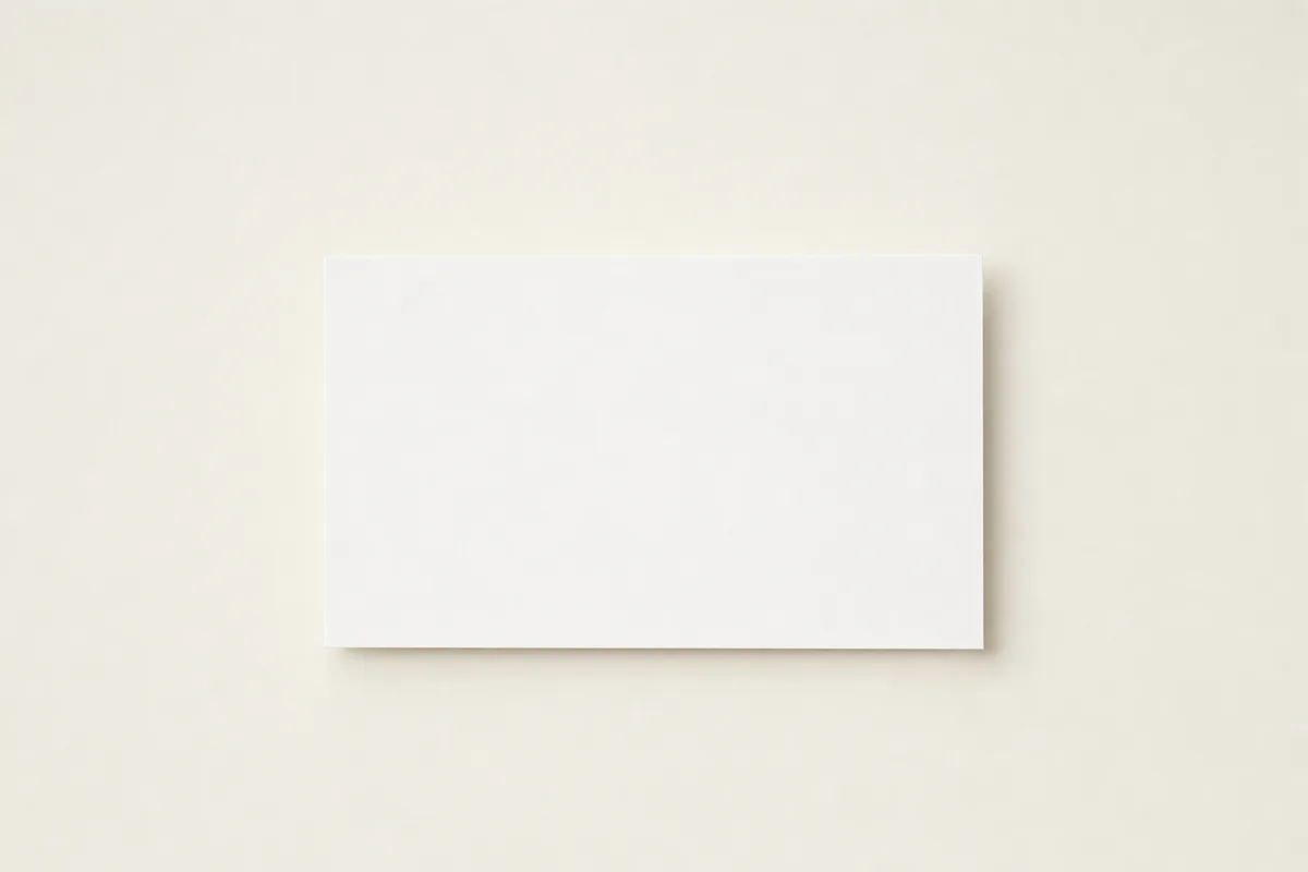 Blank Fedrigoni Splendorgel business card, flat