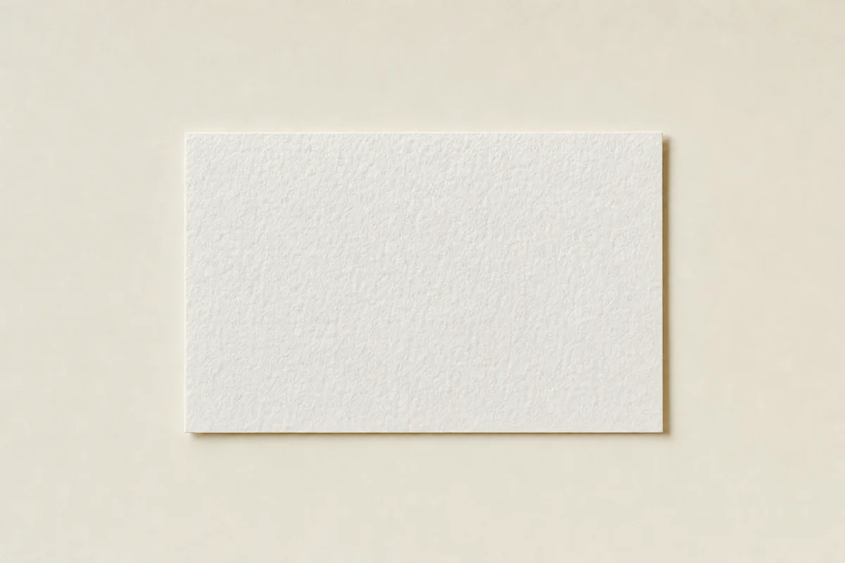 Blank Fedrigoni Tintoretto Gesso business card, flat