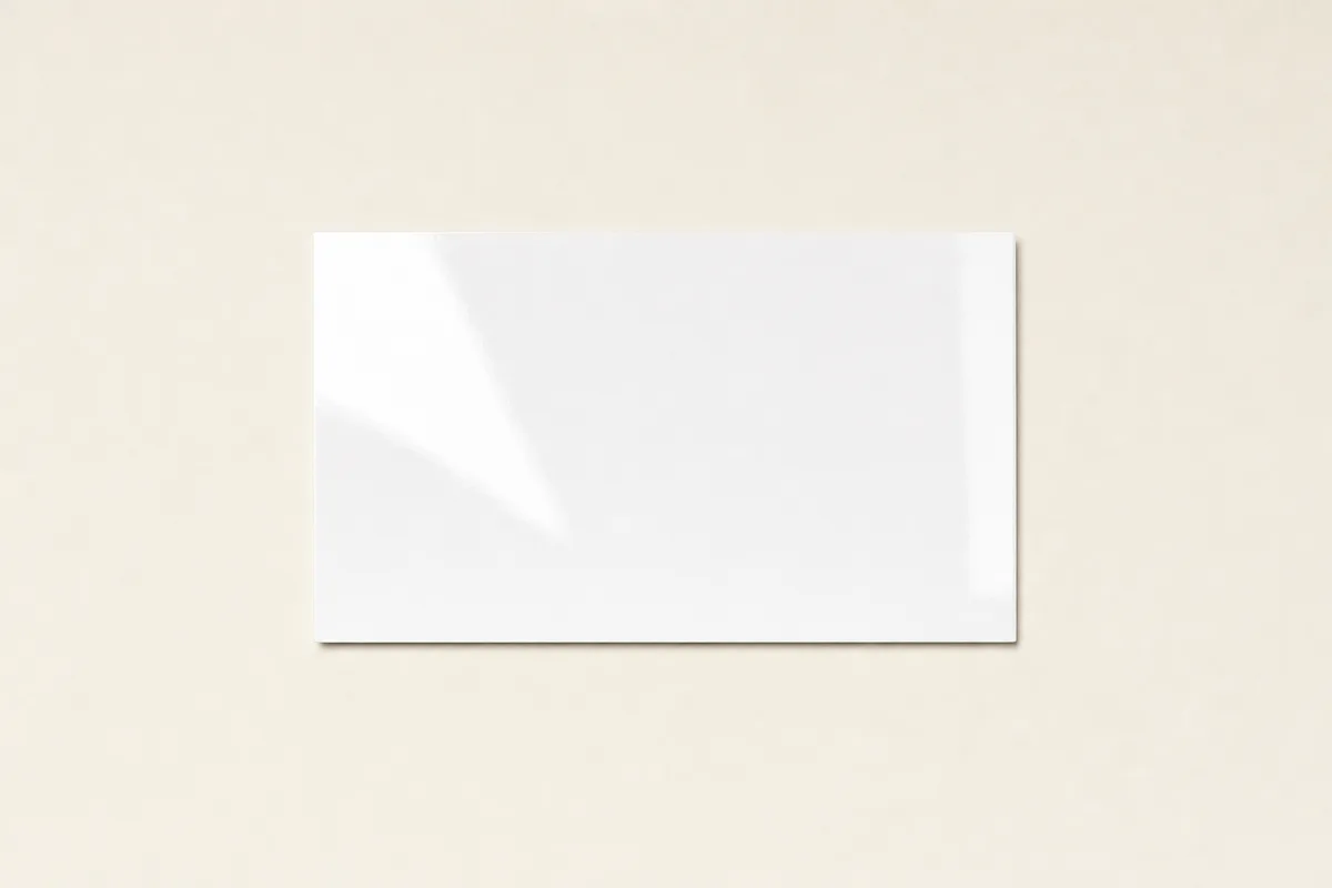 Blank Gloss laminated board business card, flat