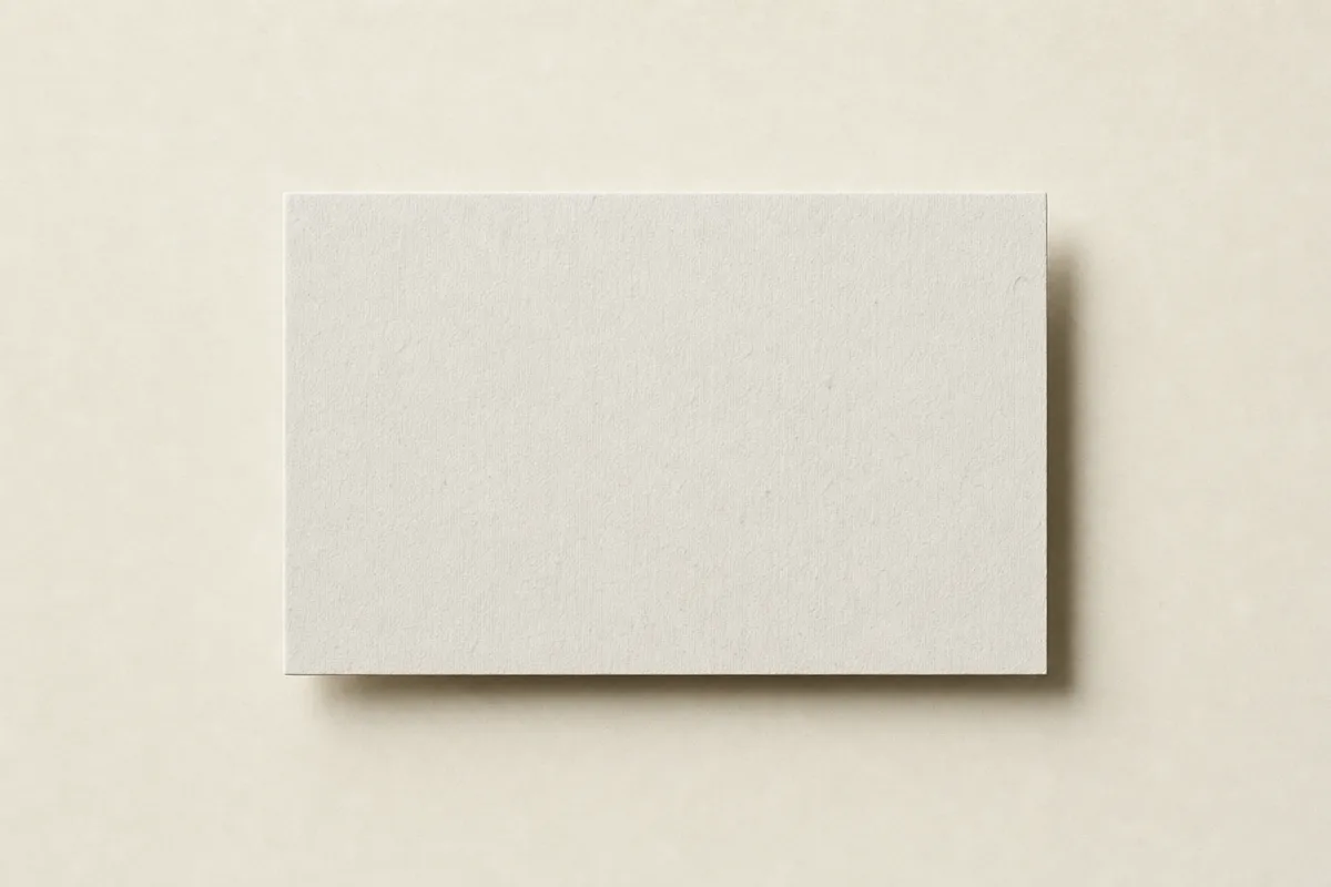 Blank Hemp paper business card, flat