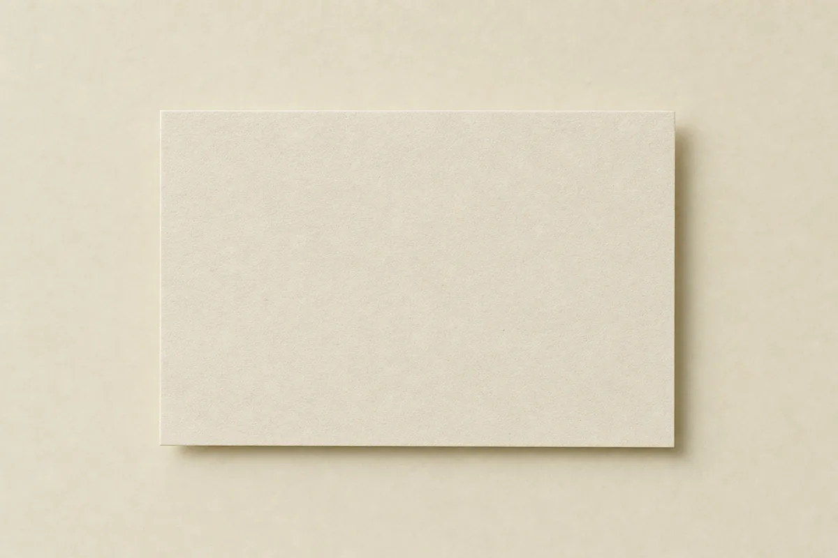 Blank Japanese recycled paper business card, flat