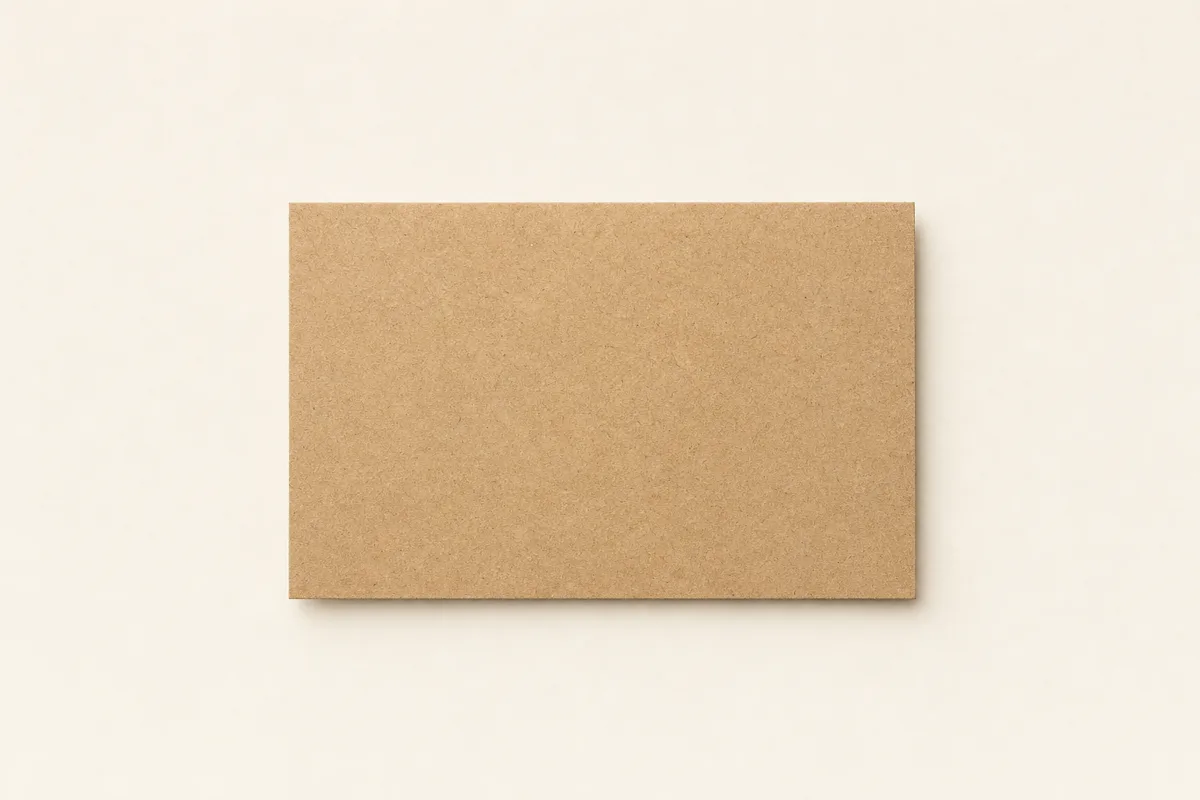 Blank Kraft board business card, flat
