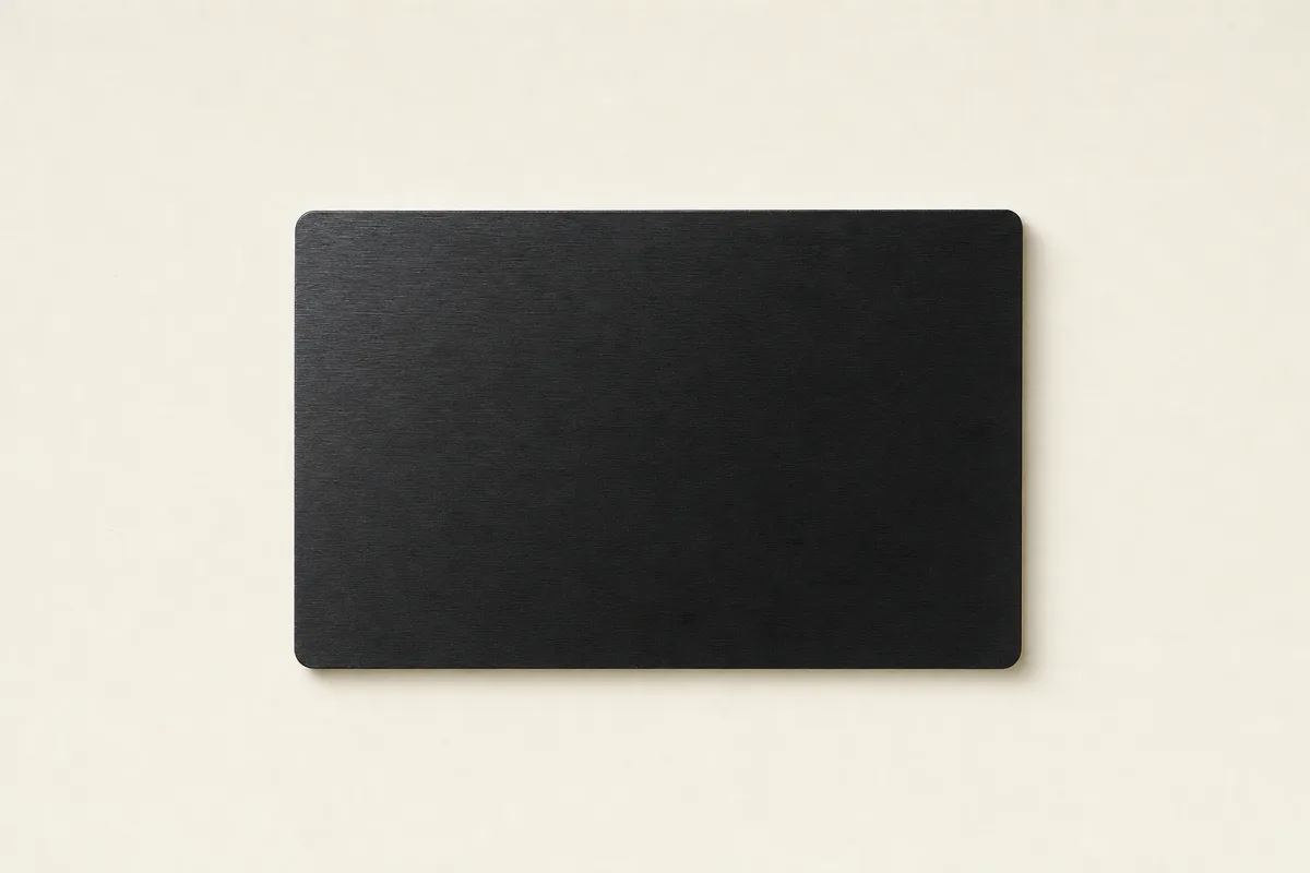 Blank Anodised aluminium metal cards business card, flat