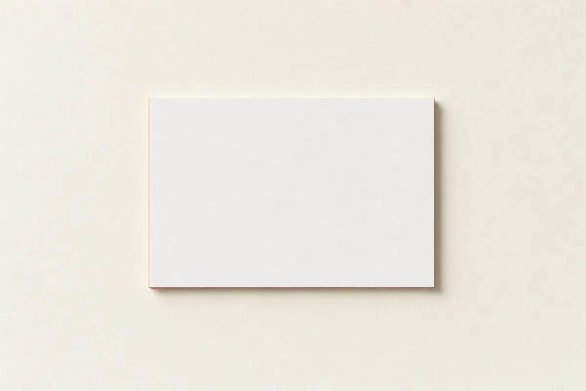Blank Mill duplex, triplex and ultra-thick boards business card, flat