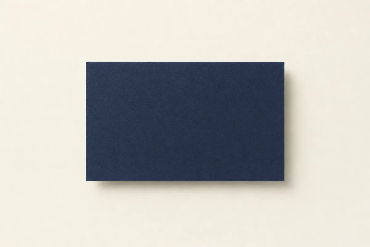 Blank Navy board business card, flat