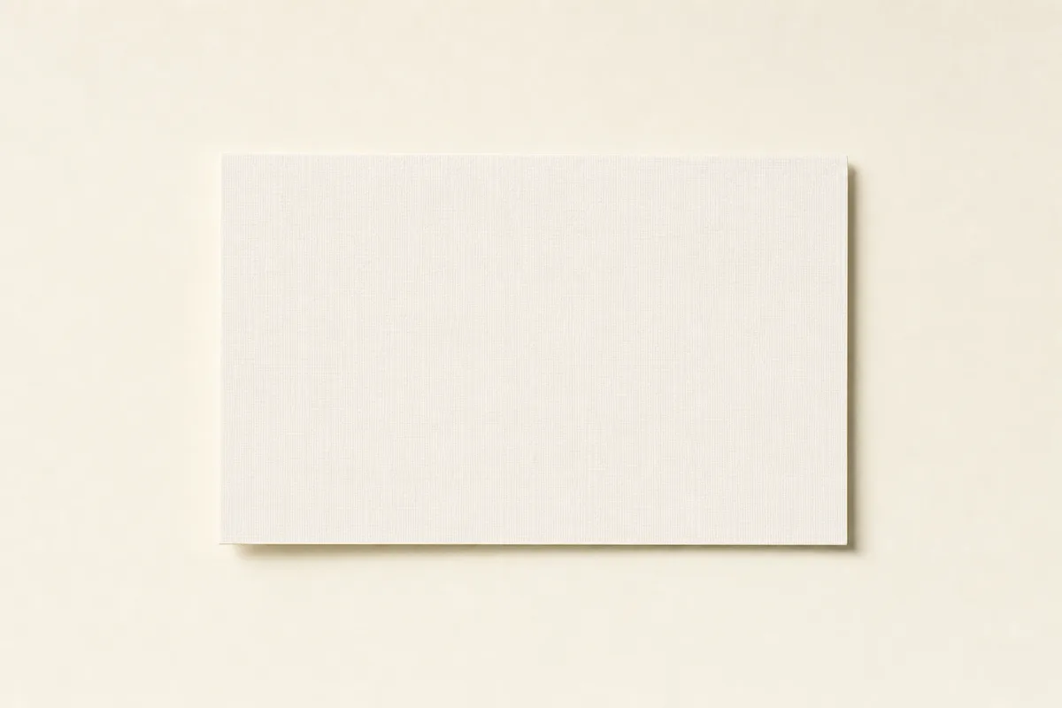 Blank Neenah Royal Sundance, Classic Linen and Classic Crest business card, flat