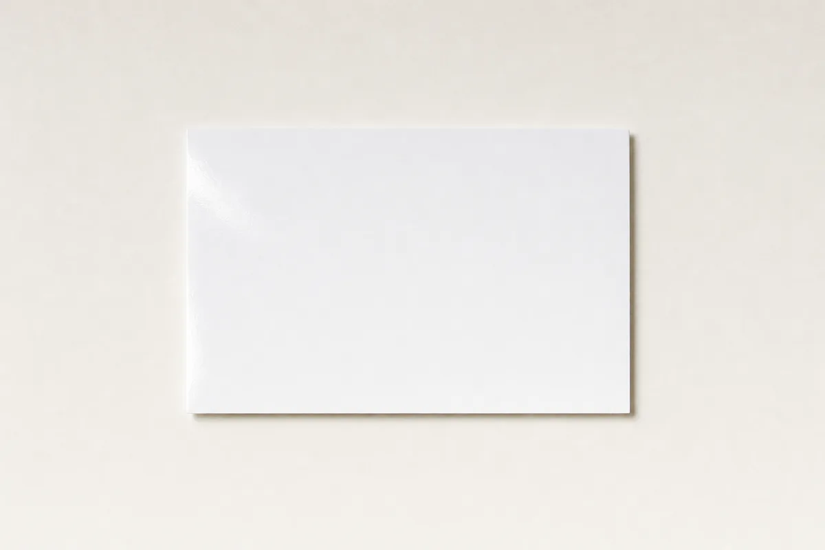Blank Opaque plastic business card, flat