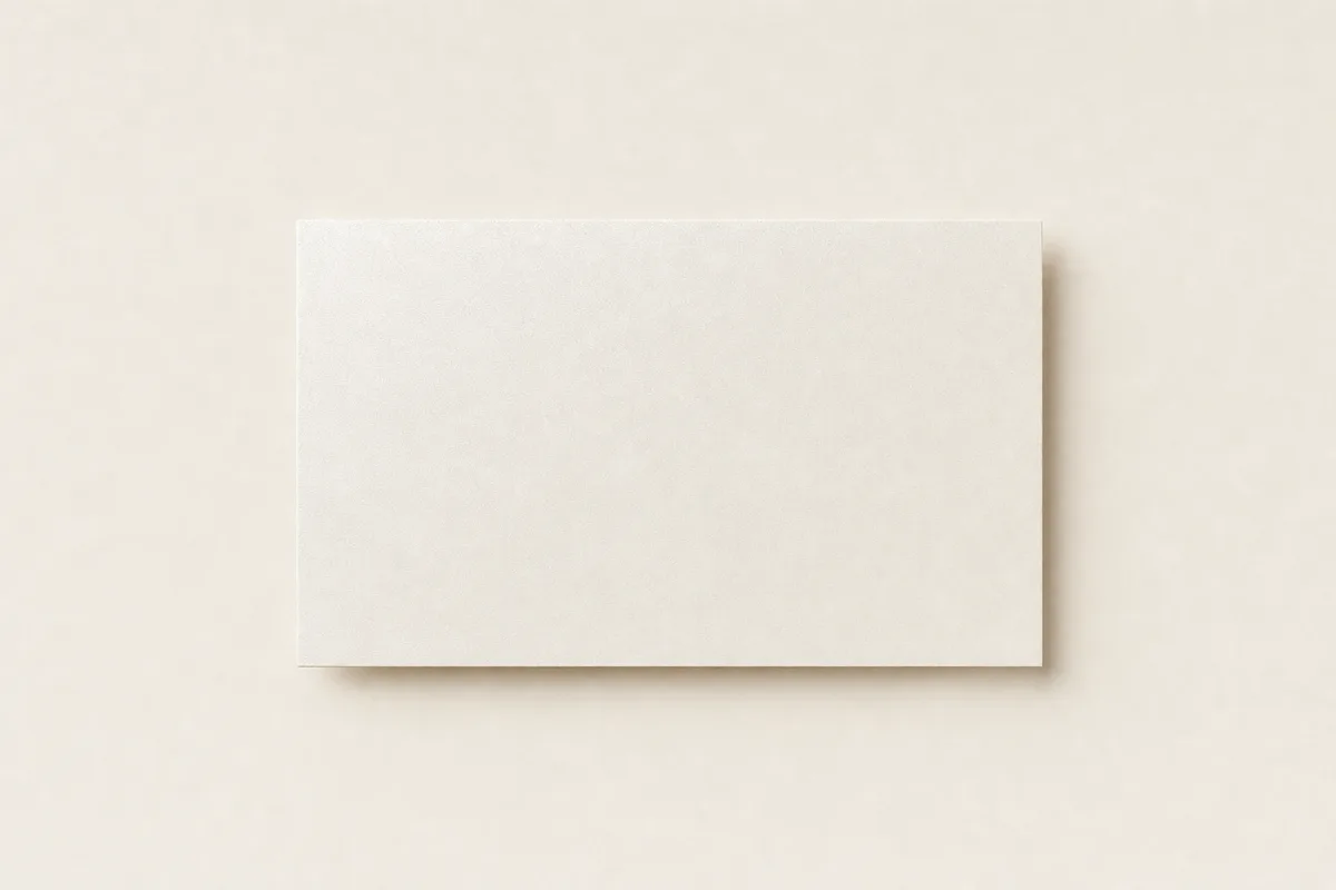 Blank Pearlescent and shimmer papers business card, flat