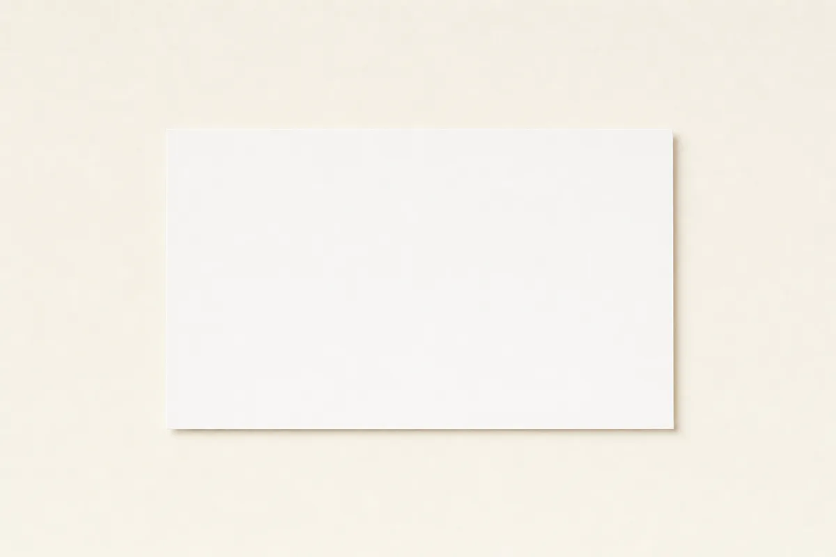 Blank Polyart synthetic paper business card, flat