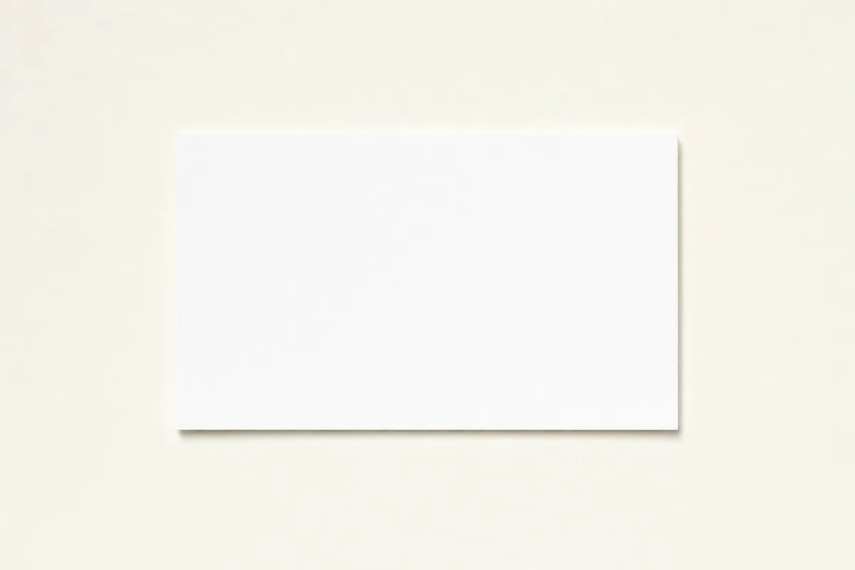 Blank Solid bleached board (SBS) business card, flat