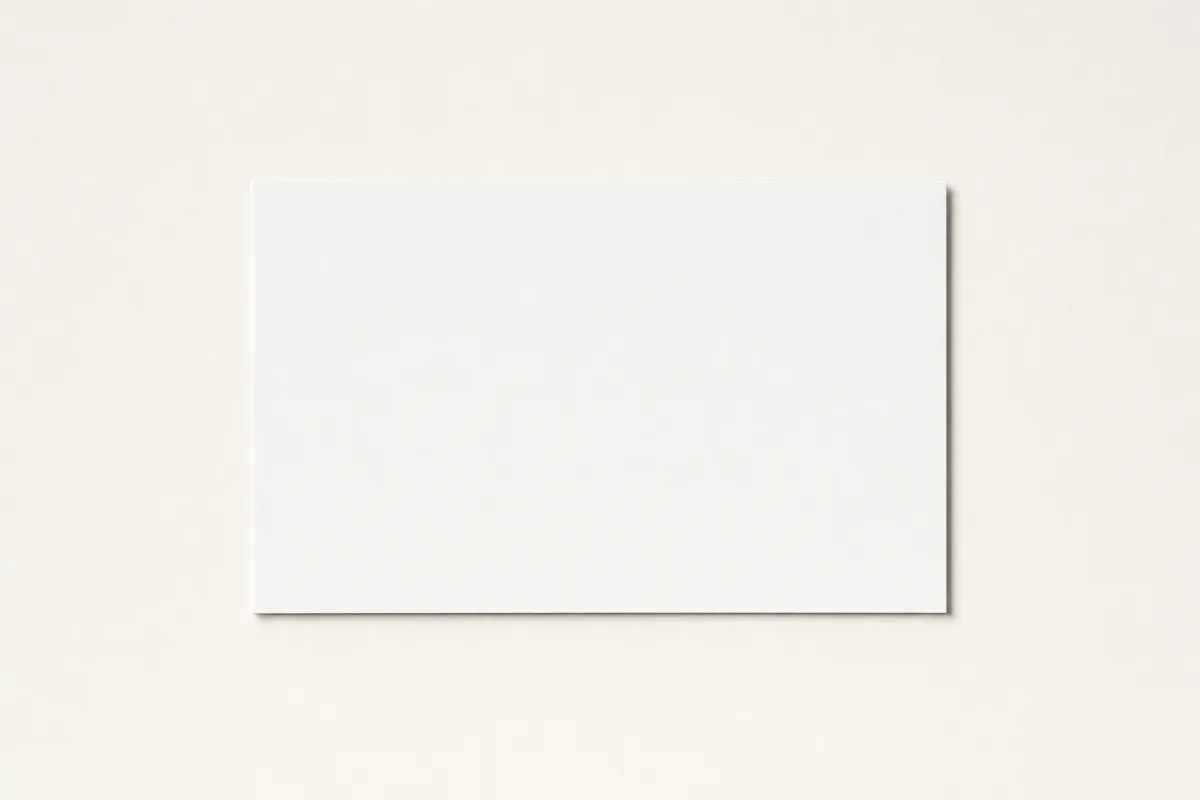 Blank Stone paper business card, flat