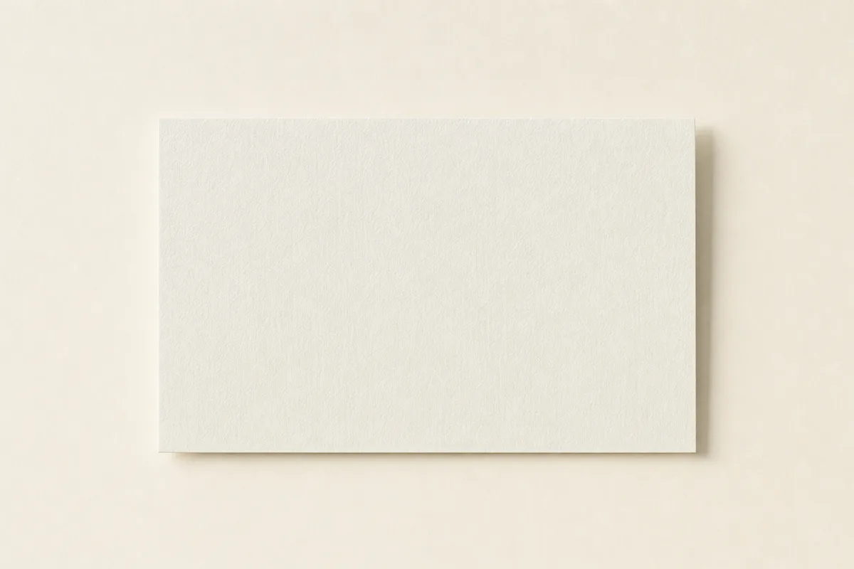 Blank Strathmore Premium business card, flat