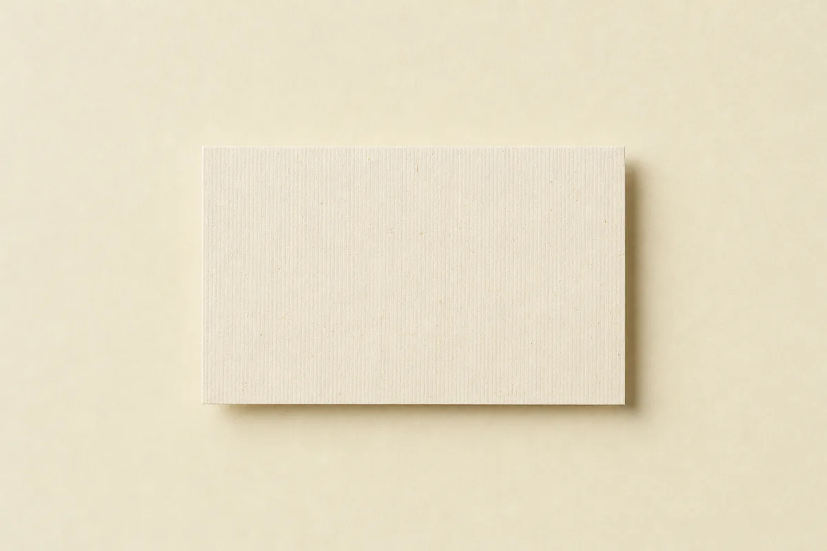 Blank Straw and wheat paper business card, flat