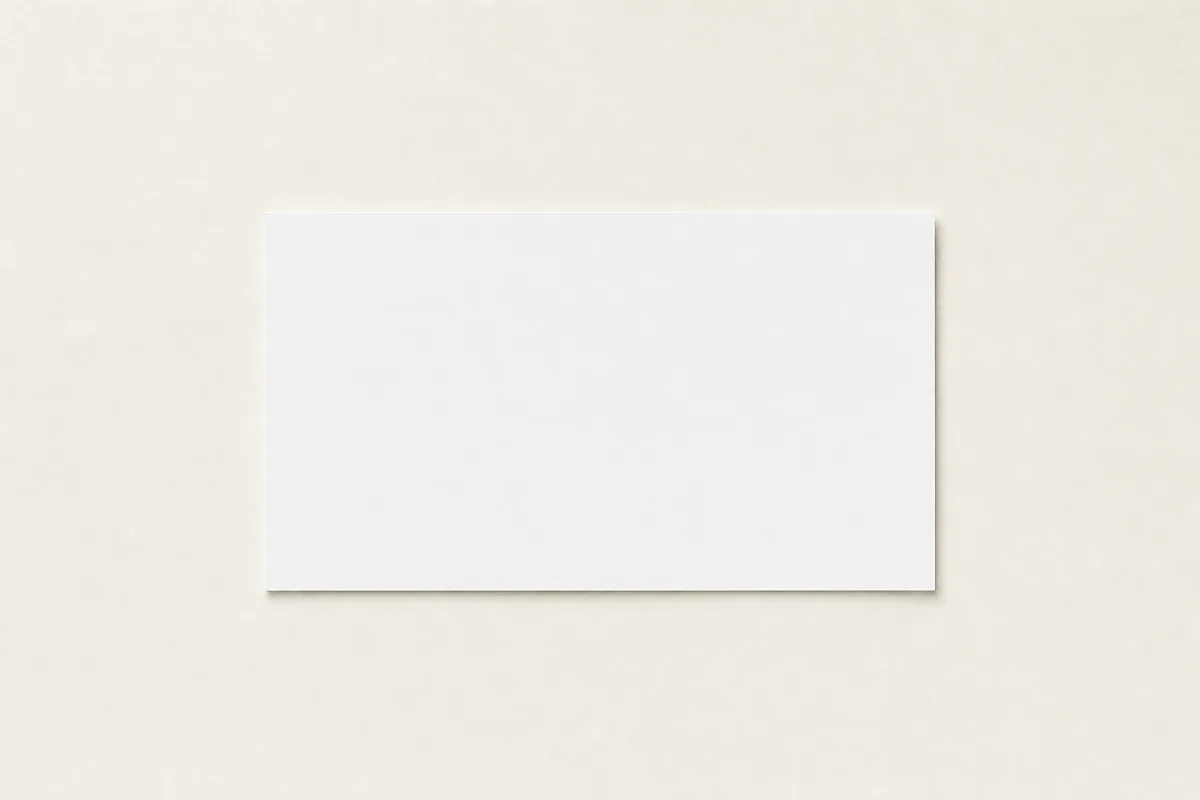 Blank Synaps OM synthetic paper business card, flat