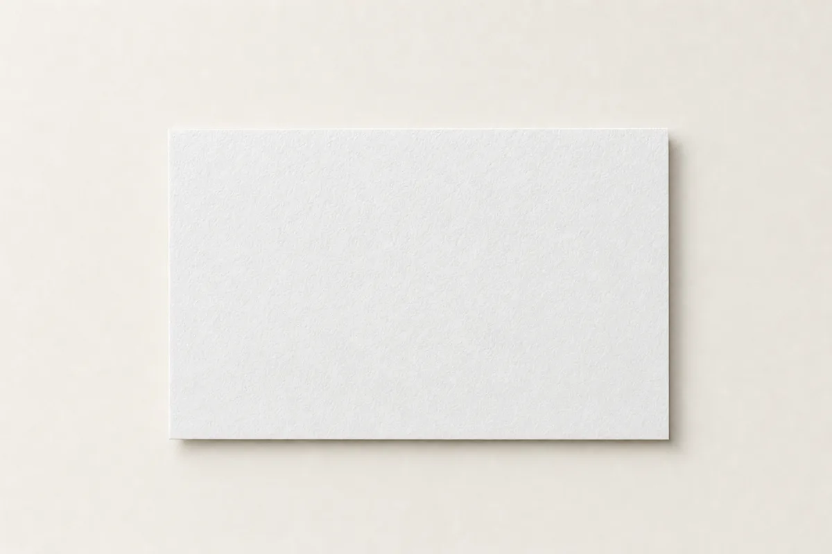 Blank Textured white board business card, flat