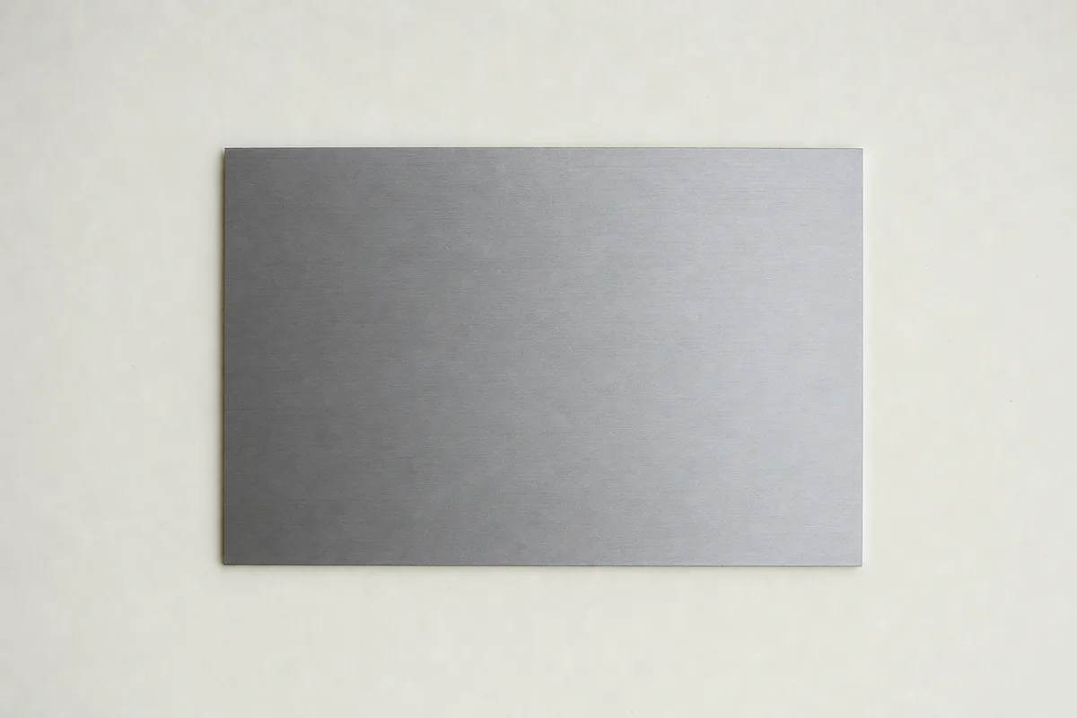 Blank Titanium business card, flat