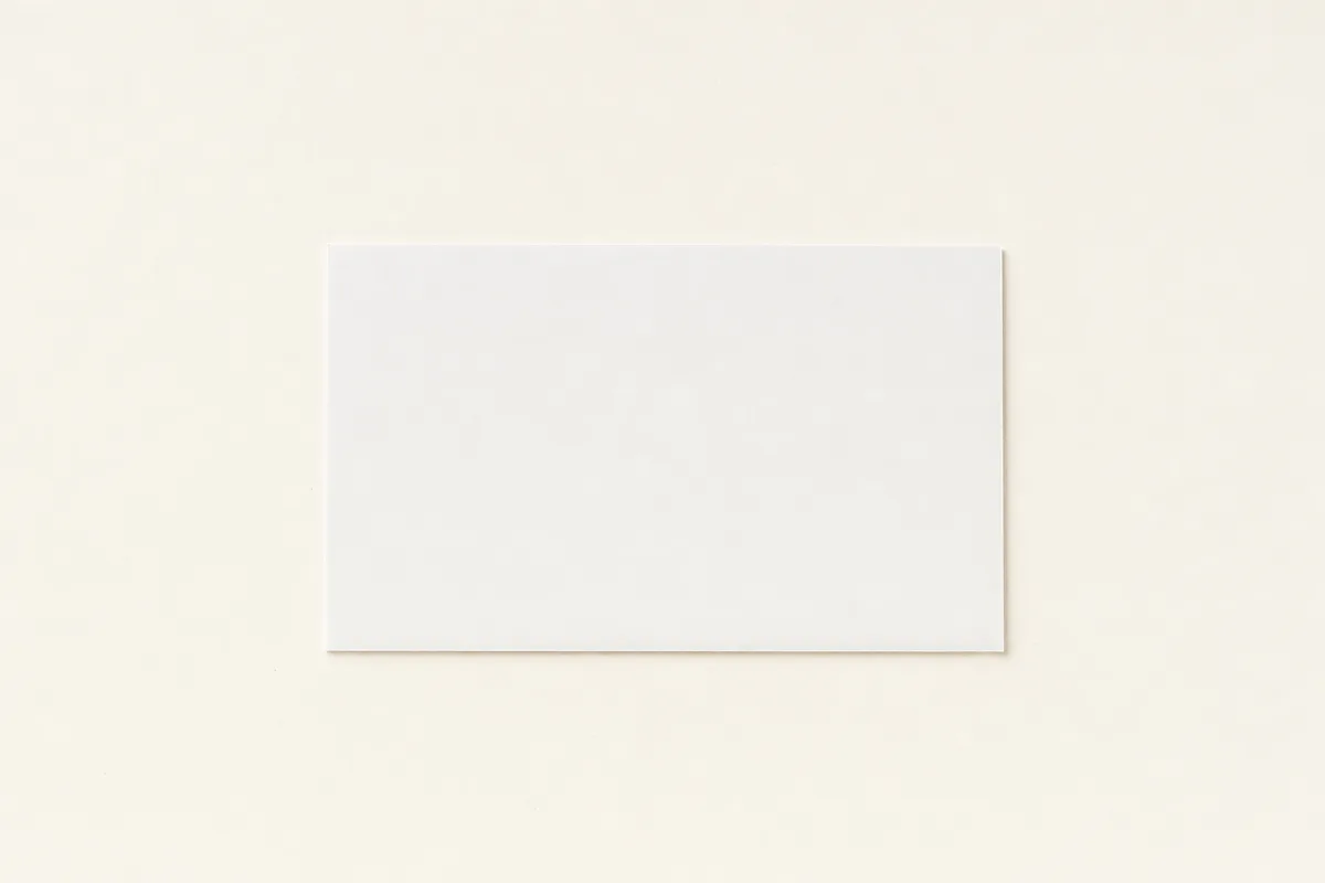 Blank Translucent vellum 200gsm business card, flat