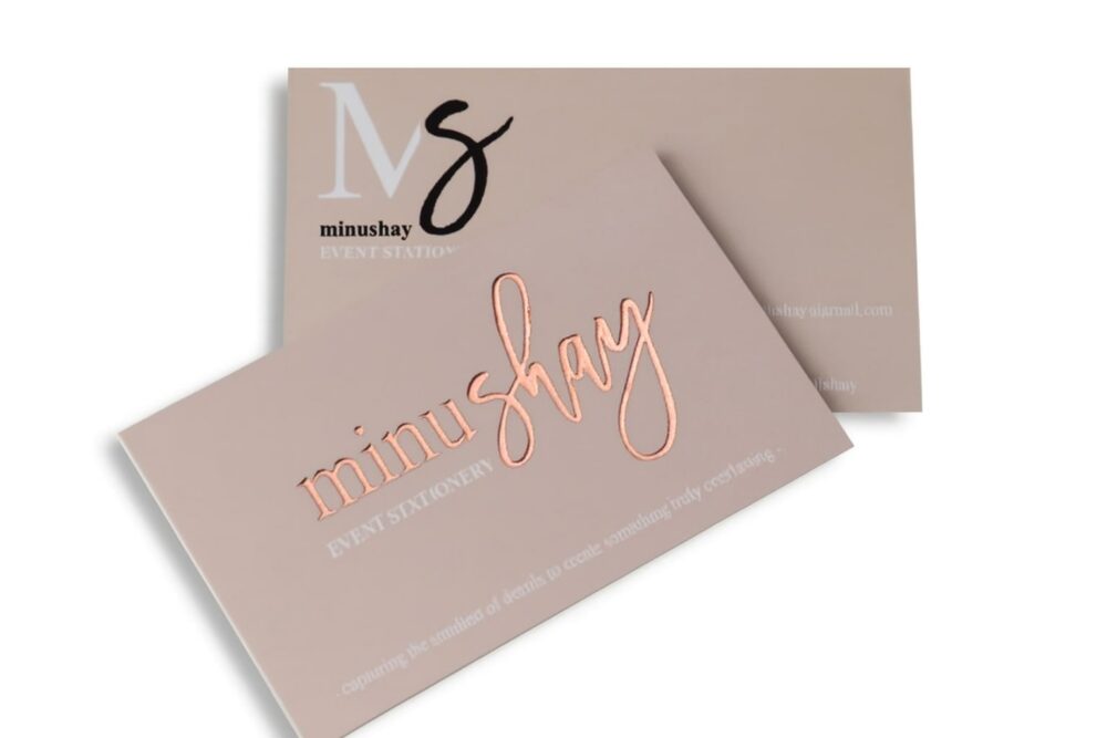 Rose Gold Foil Business Cards