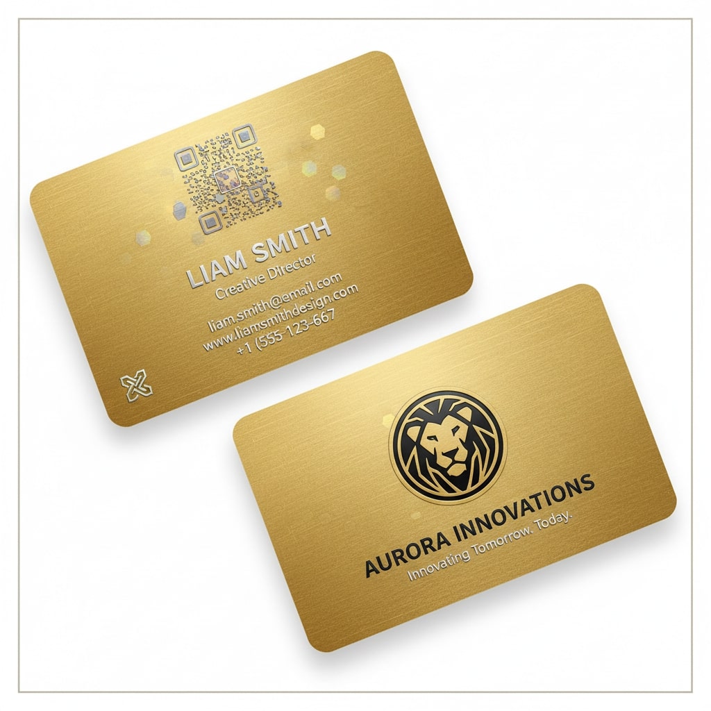 premium qr code business card