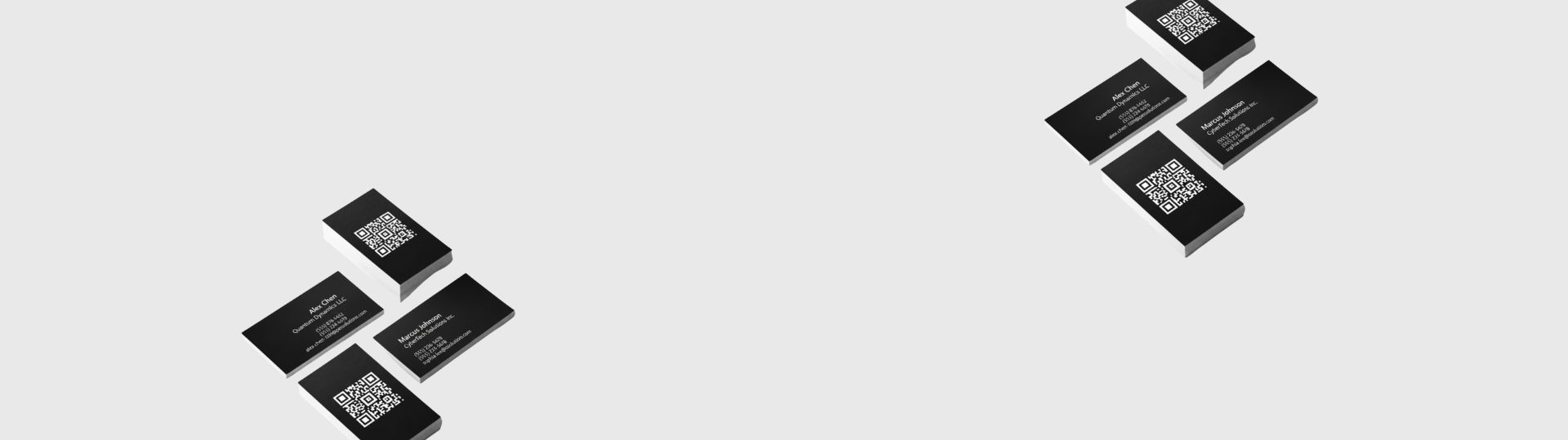 qr code business card background