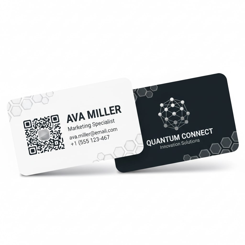 spot uv qr code business card