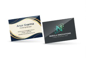 matt cello business cards finishing