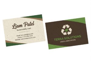 recycle business cards finishing
