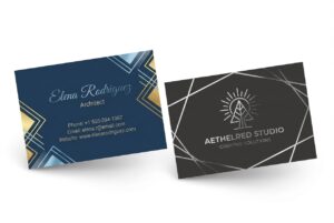 spot UV finishing business card