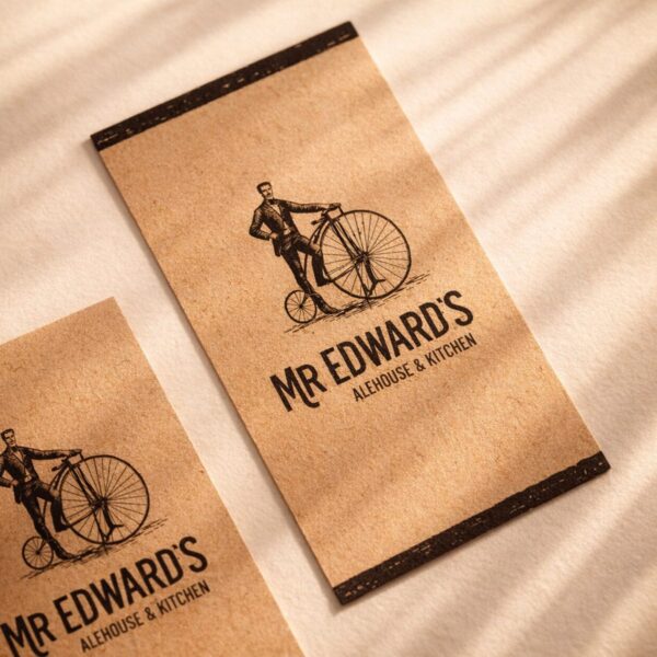Kraft Business Cards - Mr Edwards front views