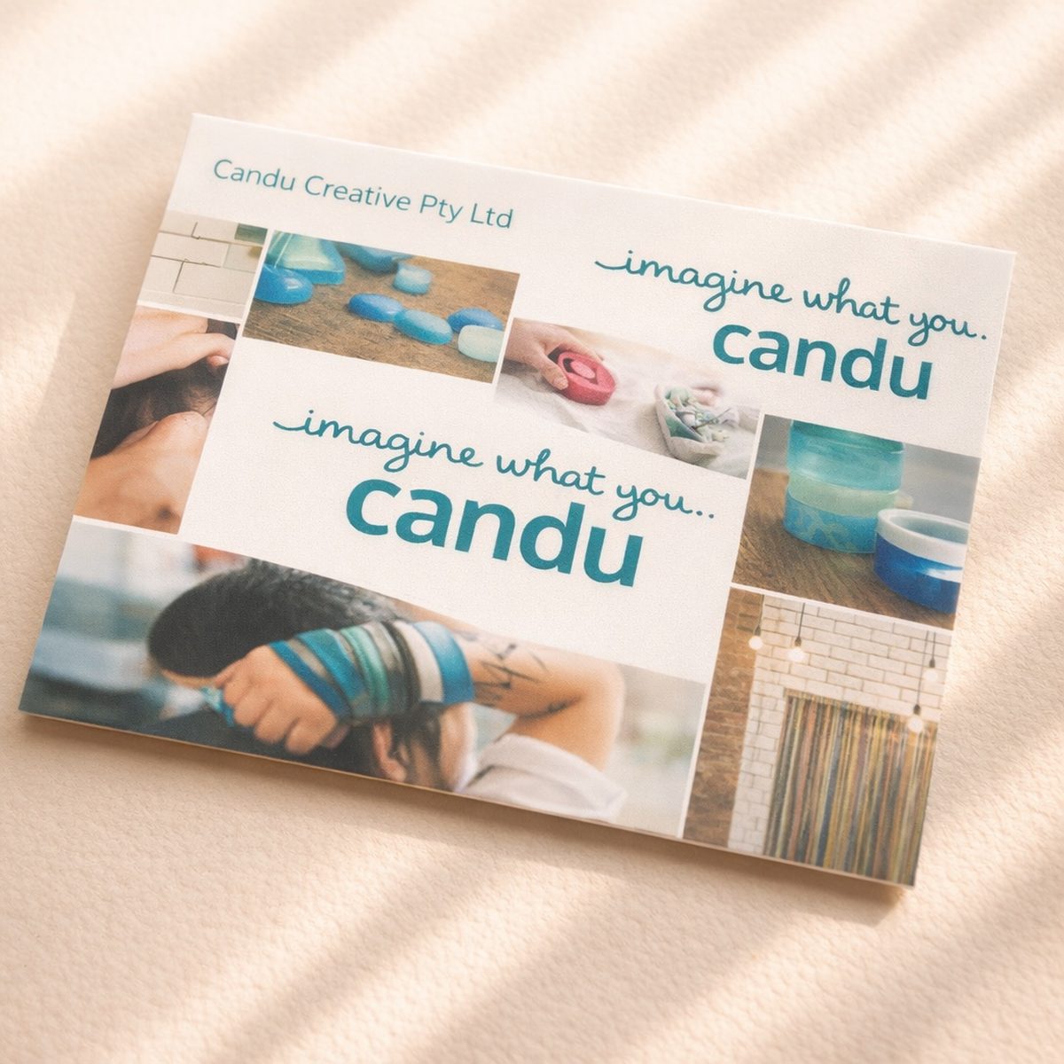 Premium Matt Cello Business Cards - Candu Creative close-up