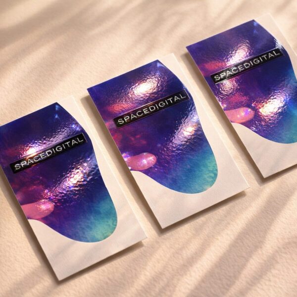 Spot UV business cards SpaceDigital design