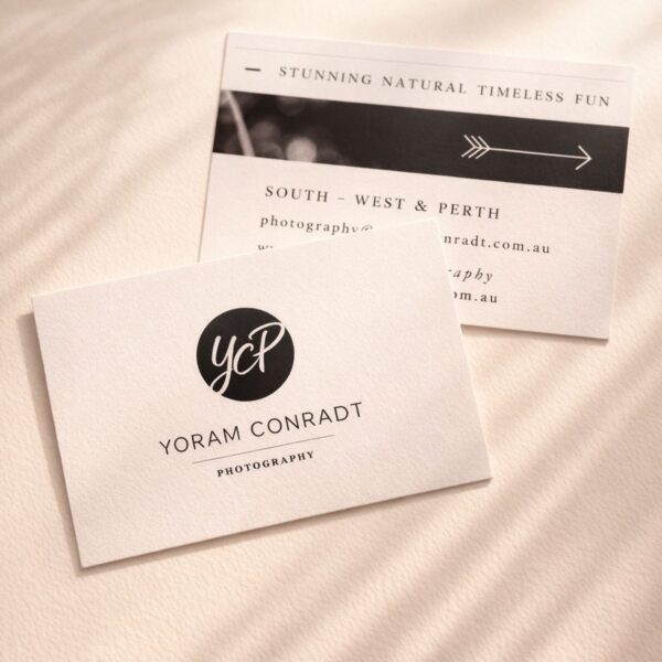 Velvet laminate business cards photography design