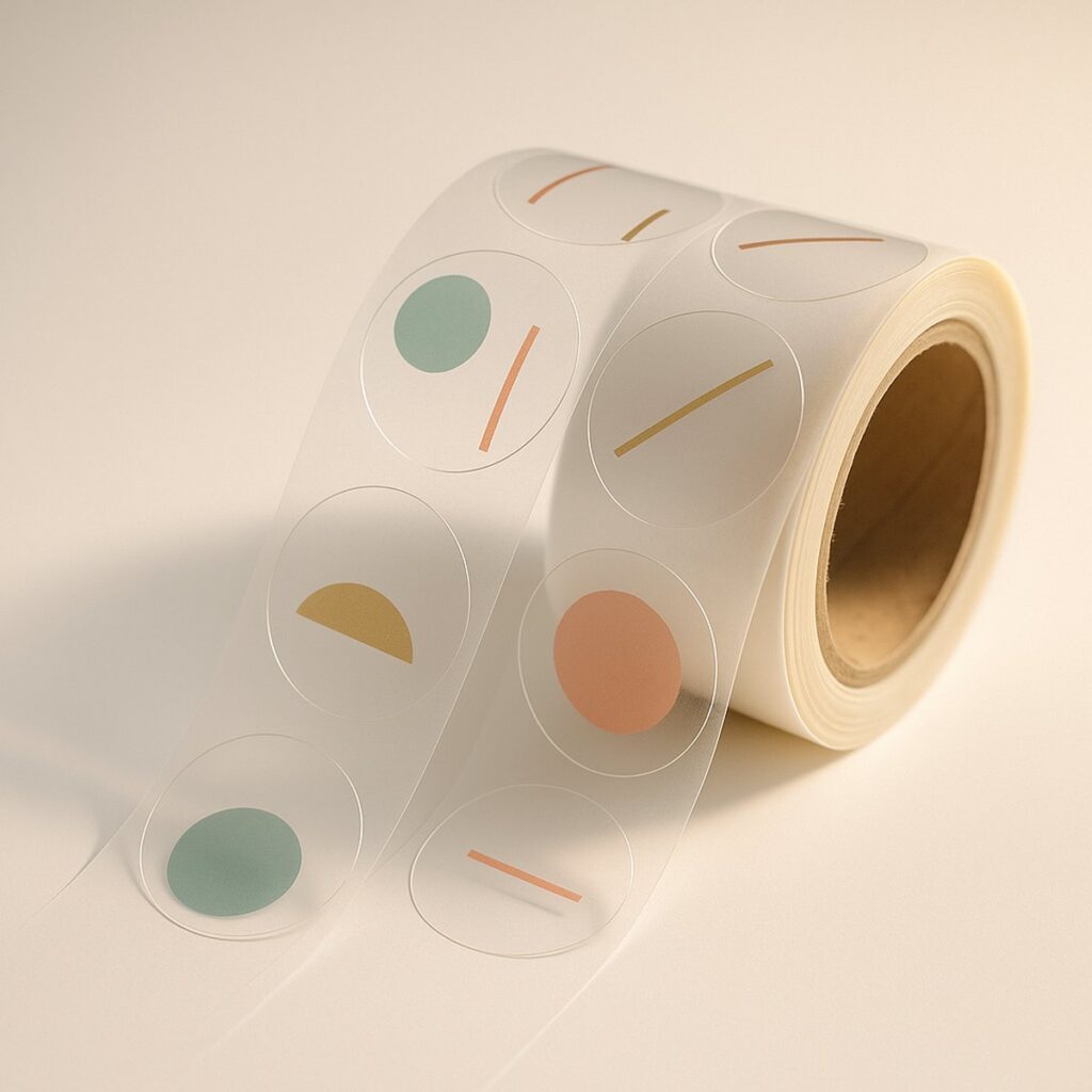 Clear Circle Labels | Custom Printed | Space Print