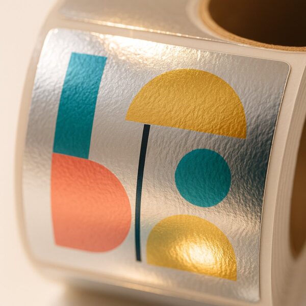 Silver Foil Square Labels