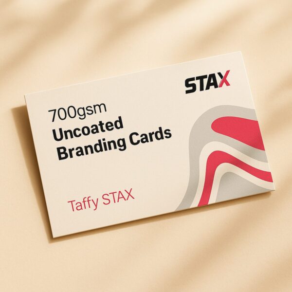 STAX business cards with pink coloured edge