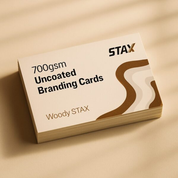 STAX business cards with natural coloured edge