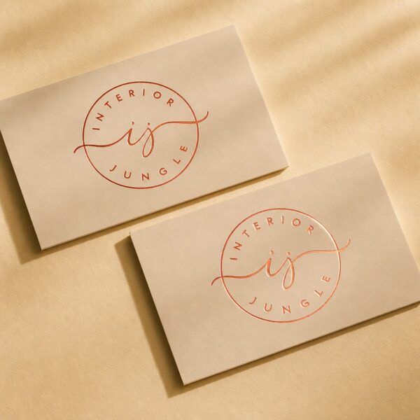 Foil business cards - copper foil