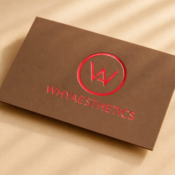 Foil business cards - red foil