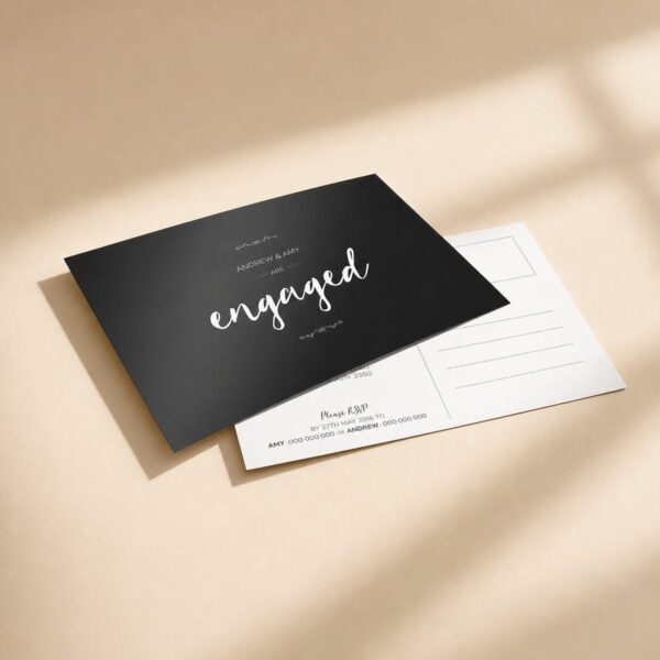 Printed postcard - engagement announcement