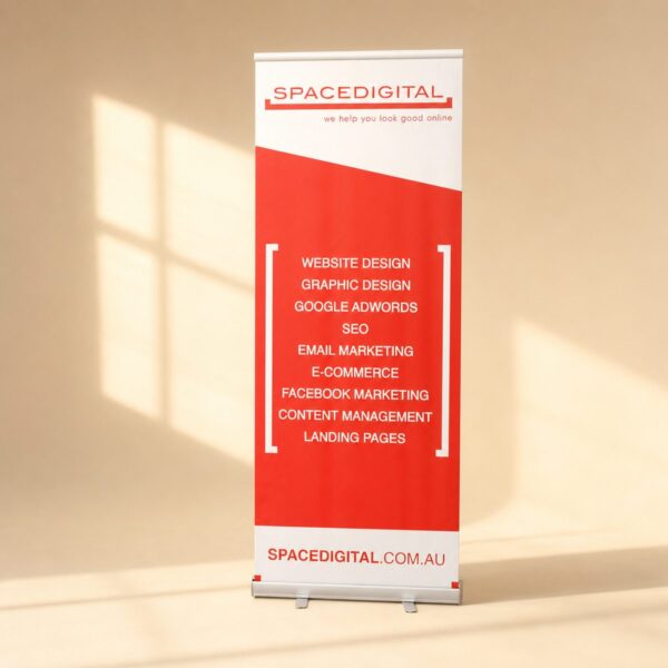 Pull up banner display stand