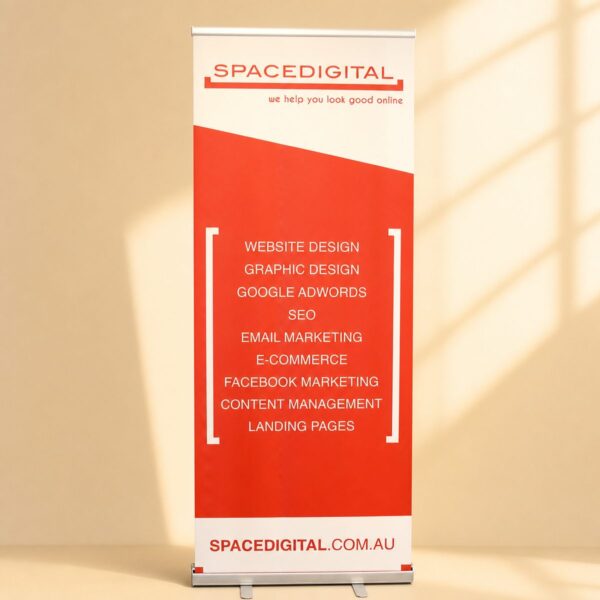 Pull up banner display stand