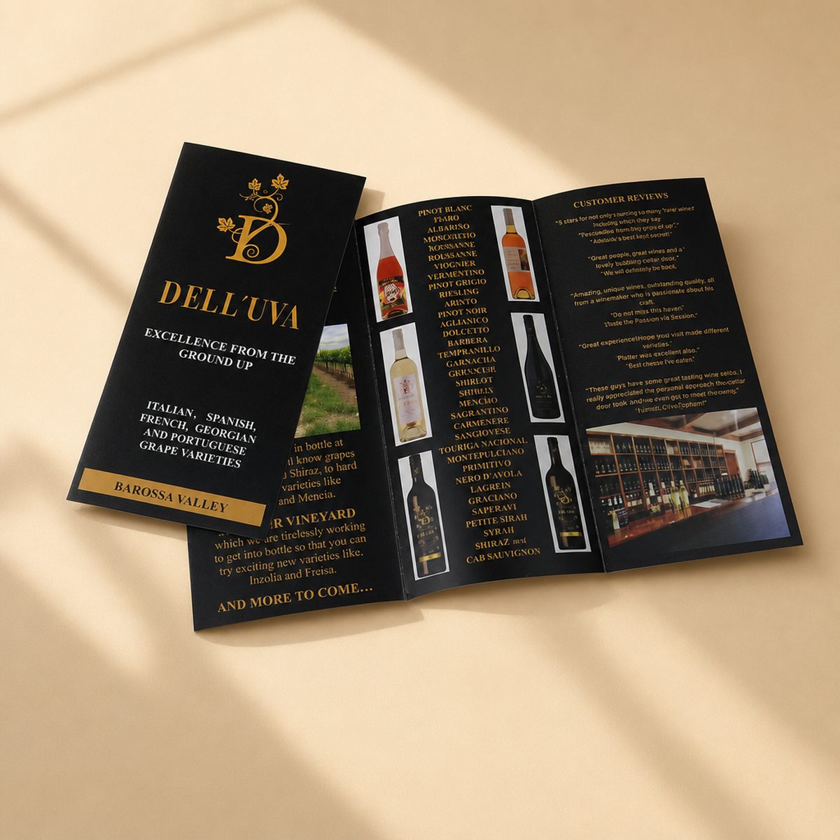 Tri fold brochure - winery